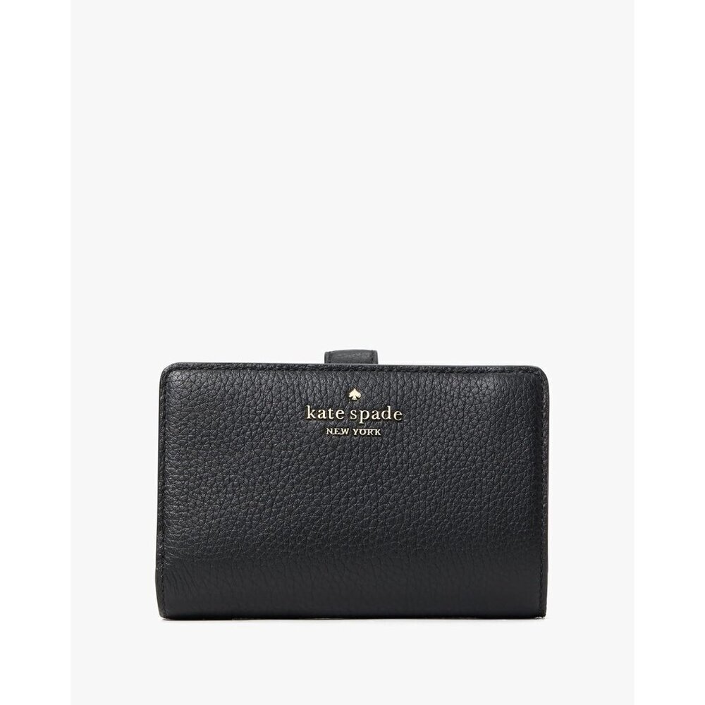 Leila Pebbled Leather Medium Compact Bifold Wallet